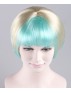 Blue White Swing Bob Wig